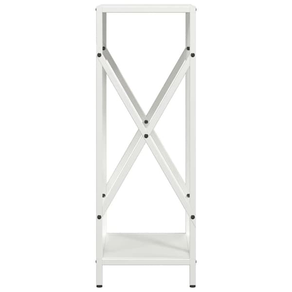 vidaXL Vedstativ hvit 34x25x70 cm kaldvalset stål