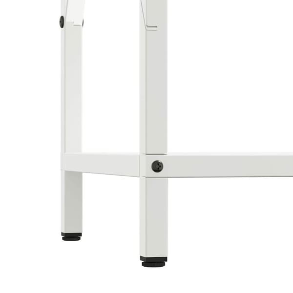 vidaXL Vedstativ hvit 34x25x70 cm kaldvalset stål