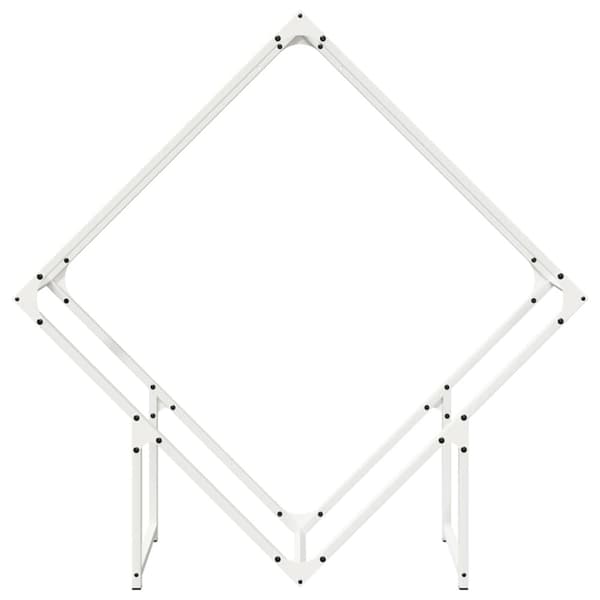 vidaXL Vedstativ hvit 100x25x100 cm kaldvalset stål