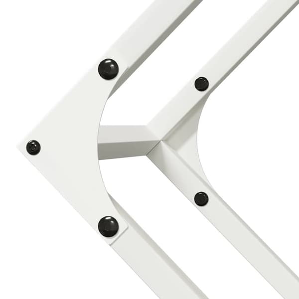 vidaXL Vedstativ hvit 100x25x100 cm kaldvalset stål