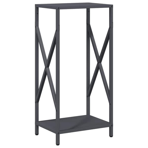 vidaXL Vedstativ antrasitt 34x25x70 cm kaldvalset stål