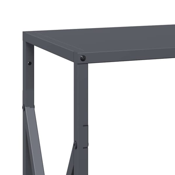 vidaXL Vedstativ antrasitt 34x25x70 cm kaldvalset stål
