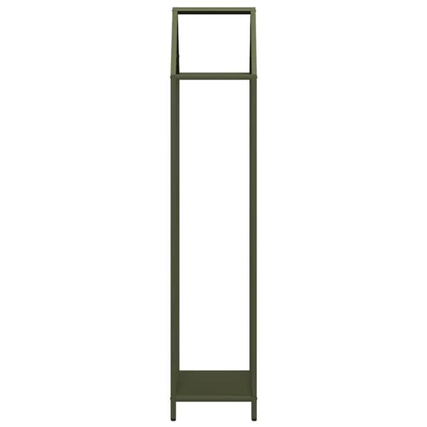 vidaXL Vedstativ olivengrønn 40x25x120 cm kaldvalset stål