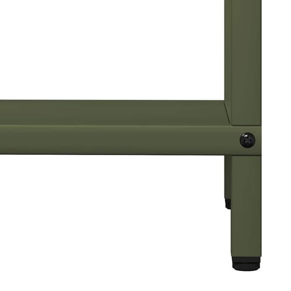 vidaXL Vedstativ olivengrønn 40x25x120 cm kaldvalset stål