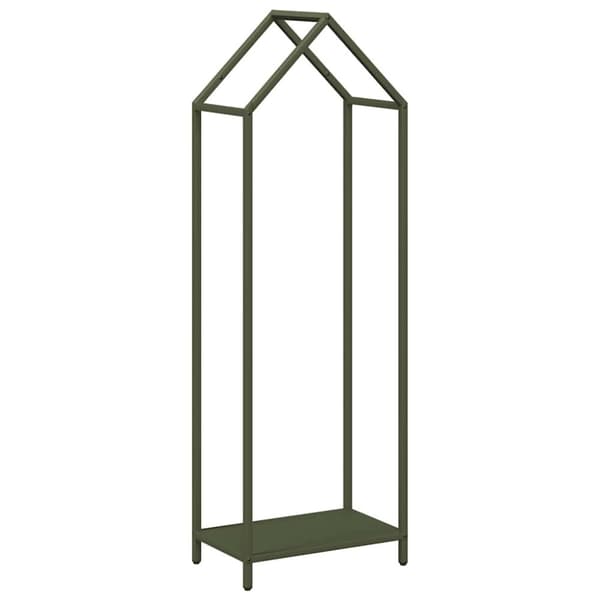 vidaXL Vedstativ olivengrønn 40x25x120 cm kaldvalset stål