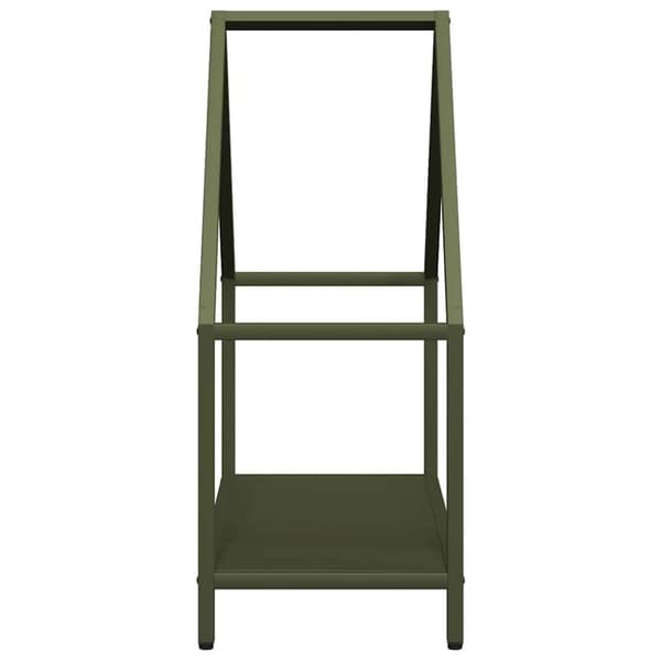 vidaXL Vedställ olivgrön 60x25x60 cm kallvalsat stål