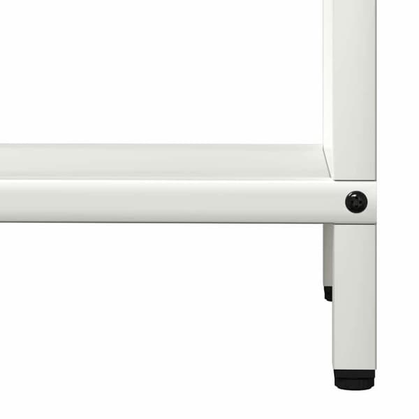 vidaXL Vedstativ hvit 40x25x120 cm kaldvalset stål
