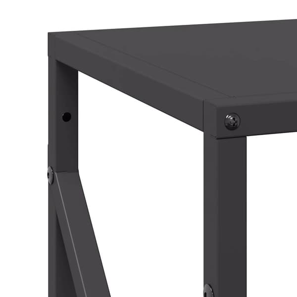 vidaXL Vedstativ svart 34x25x100 cm kaldvalset stål