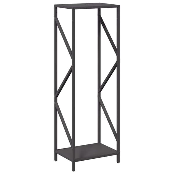 vidaXL Vedstativ svart 34x25x100 cm kaldvalset stål