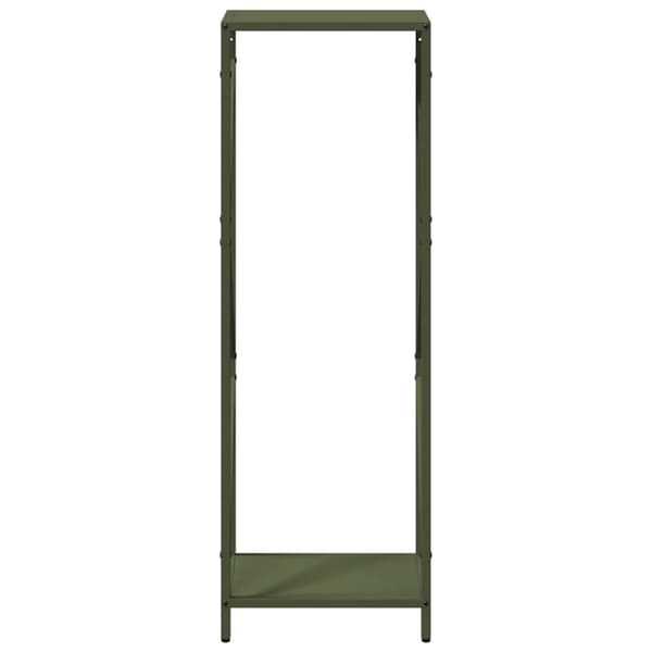 vidaXL Vedställ olivgrön 34x25x100 cm kallvalsat stål