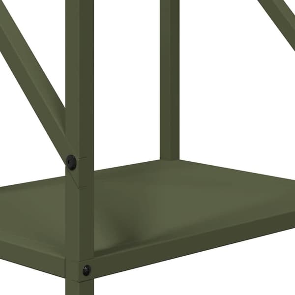 vidaXL Vedställ olivgrön 34x25x100 cm kallvalsat stål