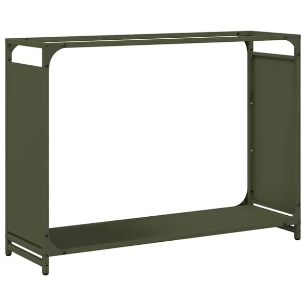 Vedställ olivgrön 90x28x65 cm kallvalsat stål