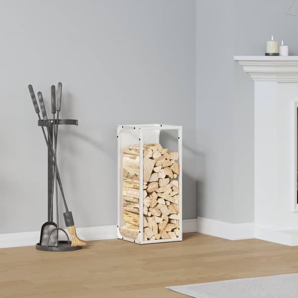 Vedställ vit 25x25x60 cm kallvalsat stål