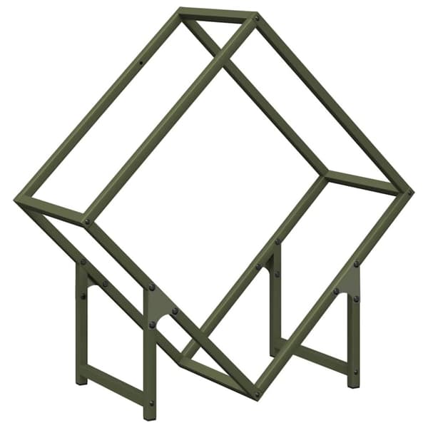 Vedställ olivgrön 60x25x60 cm kallvalsat stål