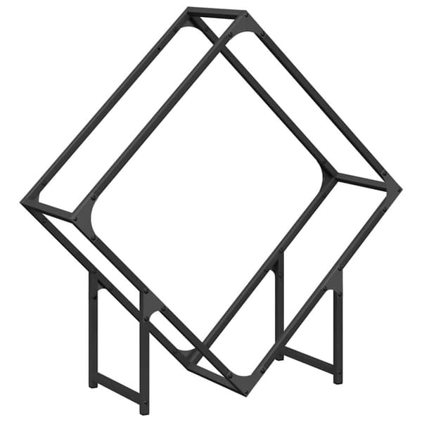 Vedställ svart 80x25x80 cm kallvalsat stål