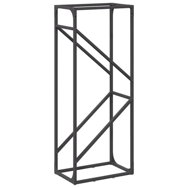 Vedställ svart 40x25x100 cm kallvalsat stål