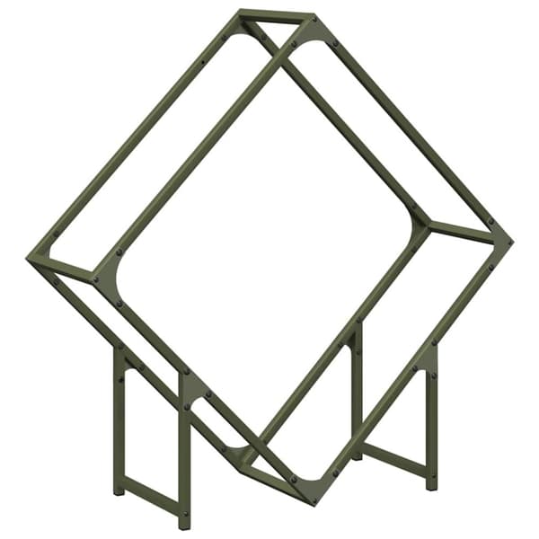 Vedställ olivgrön 80x25x80 cm kallvalsat stål