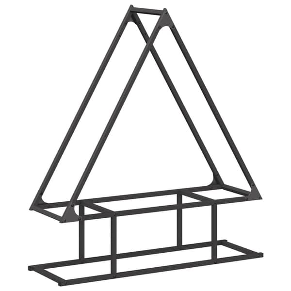 Vedställ svart 80x25x90 cm kallvalsat stål
