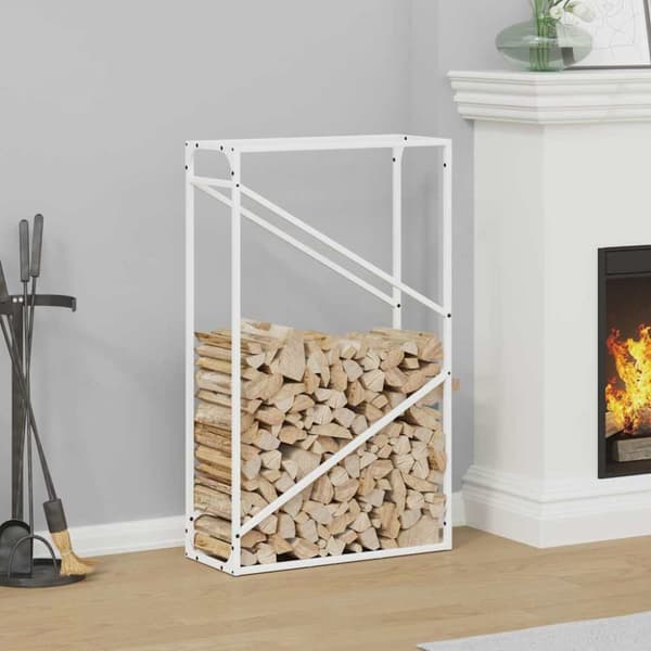 Vedställ vit 60x25x100 cm kallvalsat stål