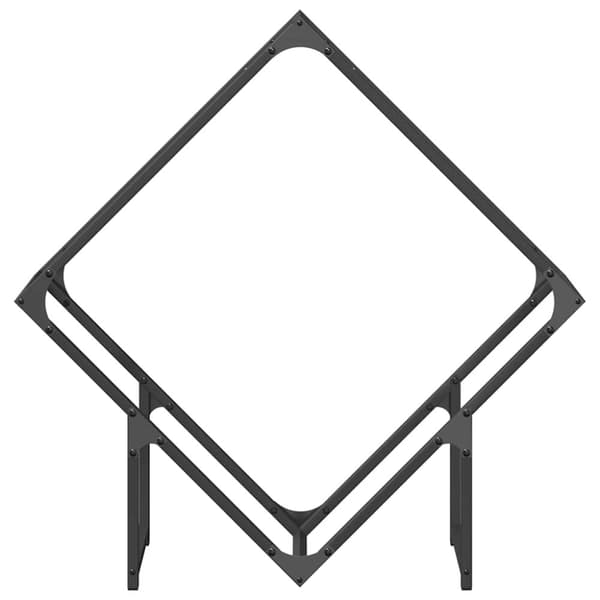 vidaXL Polttopuuteline musta 80x25x80 cm kylmävalssattua terästä