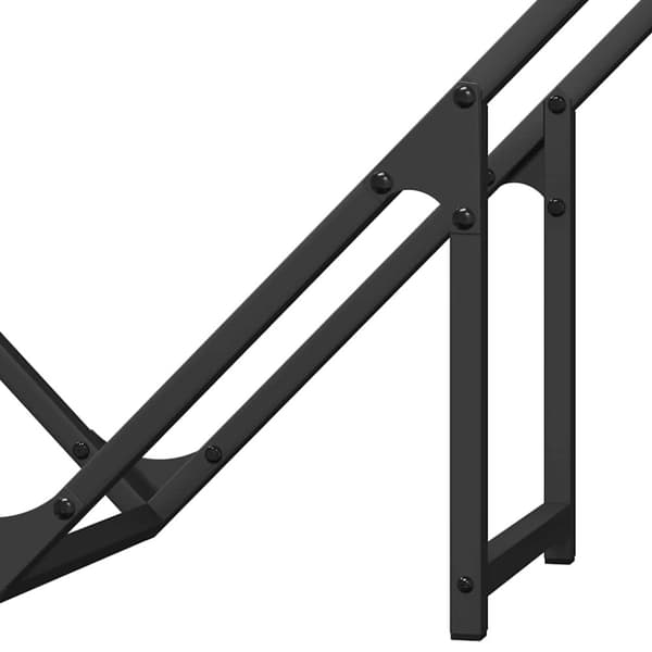 vidaXL Polttopuuteline musta 80x25x80 cm kylmävalssattua terästä