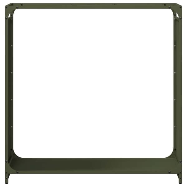 vidaXL Vedställ olivgrön 90x28x90 cm kallvalsat stål