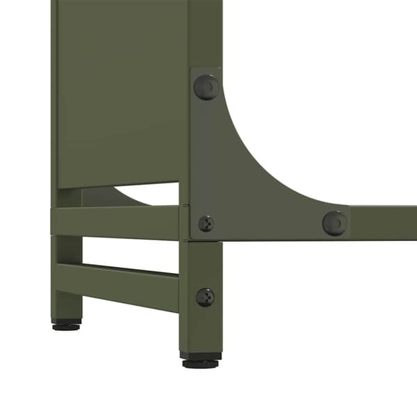 vidaXL Vedställ olivgrön 90x28x90 cm kallvalsat stål