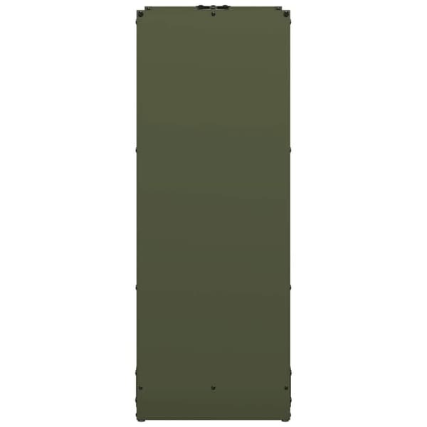 vidaXL Vedställ olivgrön 40x30x80 cm kallvalsat stål