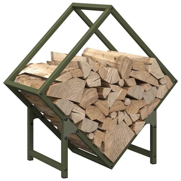 vidaXL Polttopuuteline 50x25x50 cm kylmävalssattua terästä