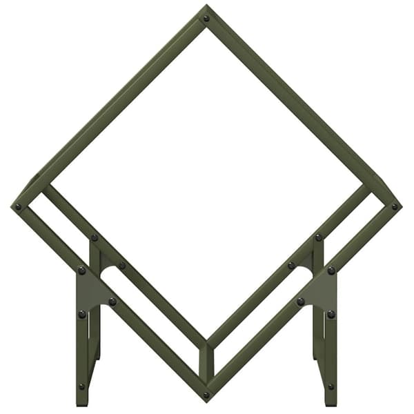 vidaXL Polttopuuteline 50x25x50 cm kylmävalssattua terästä