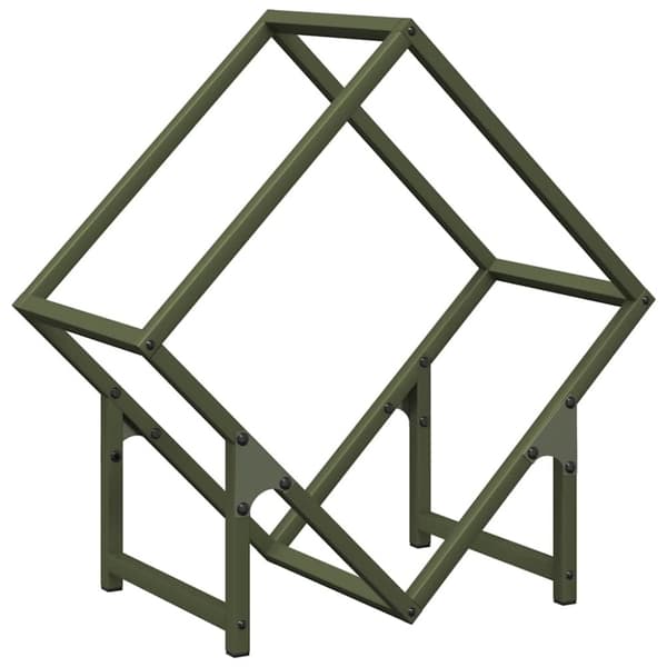vidaXL Polttopuuteline 50x25x50 cm kylmävalssattua terästä