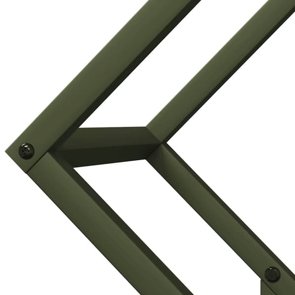 vidaXL Vedstativ olivengrønn 50x25x50 cm kaldvalset stål