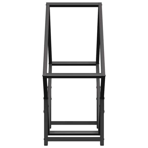 vidaXL Vedställ svart 60x25x60 cm kallvalsat stål