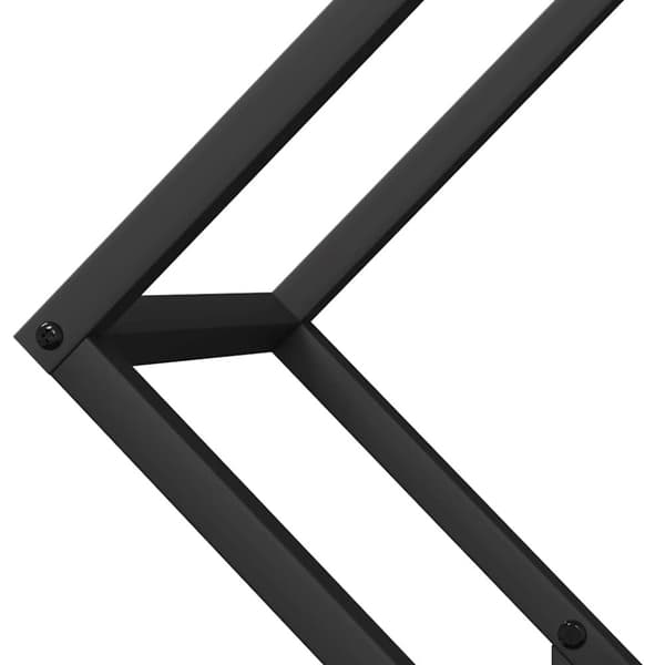 vidaXL Vedställ svart 60x25x60 cm kallvalsat stål