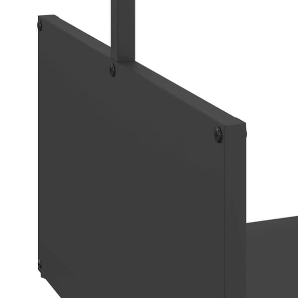 vidaXL Polttopuuteline musta 40x40x40 cm kylmävalssattu teräs