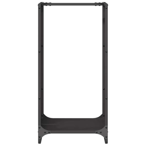 vidaXL Polttopuuteline musta 40x30x80 cm kylmävalssattu teräs