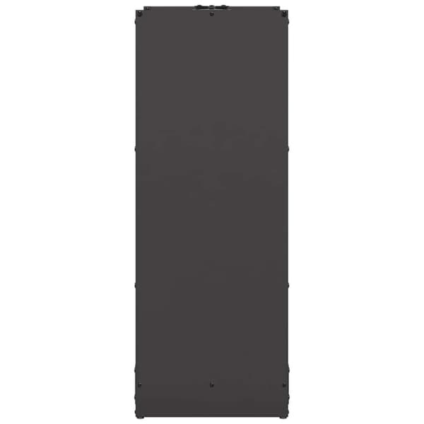 vidaXL Polttopuuteline musta 40x30x80 cm kylmävalssattu teräs
