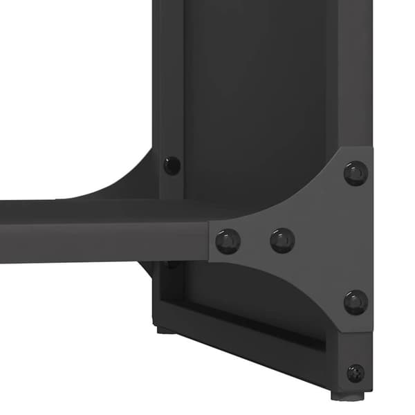 vidaXL Polttopuuteline musta 40x30x80 cm kylmävalssattu teräs