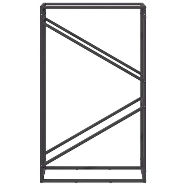 vidaXL Polttopuuteline musta 60x25x100 cm kylmävalssattua terästä