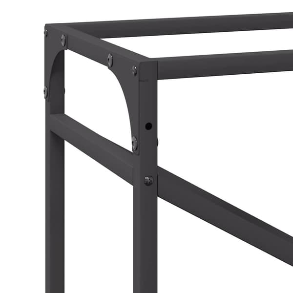 vidaXL Polttopuuteline musta 60x25x100 cm kylmävalssattua terästä