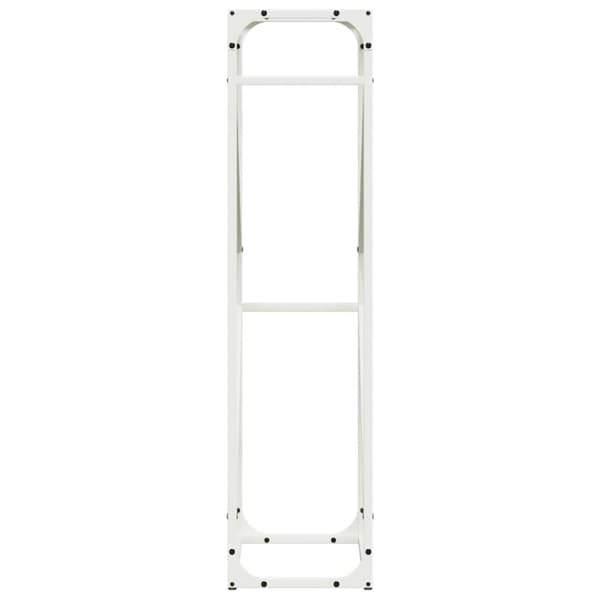 vidaXL brændestativ 40x25x100 cm koldvalset stål hvid