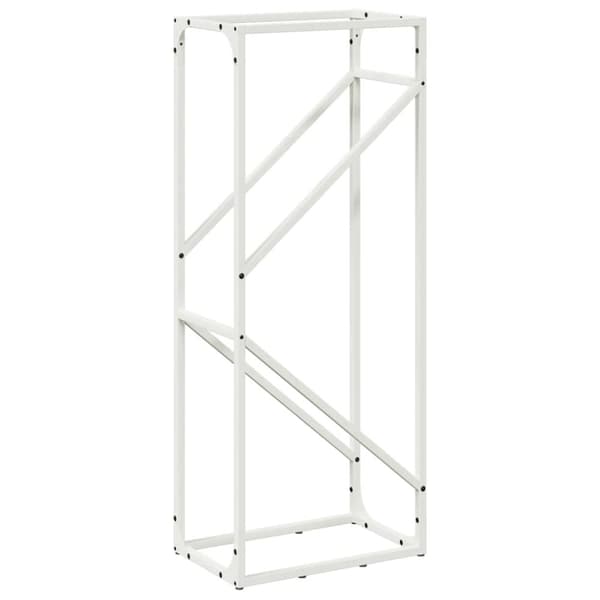 vidaXL brændestativ 40x25x100 cm koldvalset stål hvid