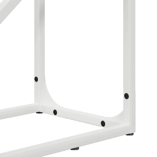 vidaXL brændestativ 40x25x100 cm koldvalset stål hvid