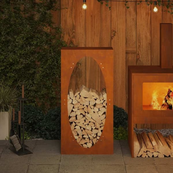 vidaXL Vedställ 50x23x100 cm väderbeständigt stål