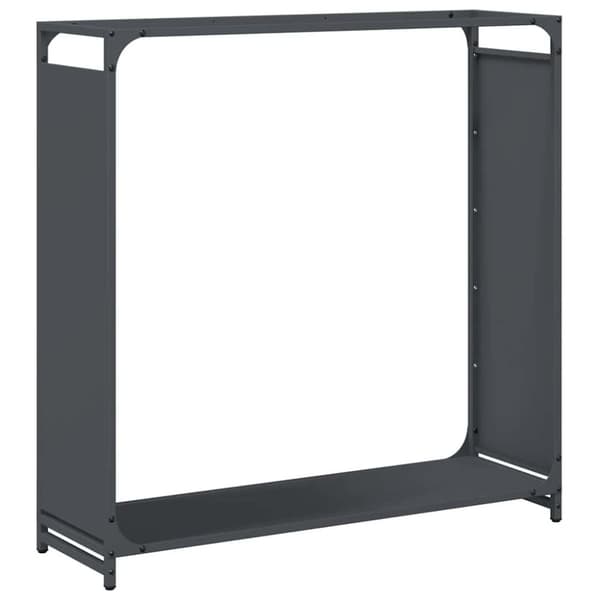 vidaXL Vedstativ antrasitt 90x28x90 cm kaldvalset stål