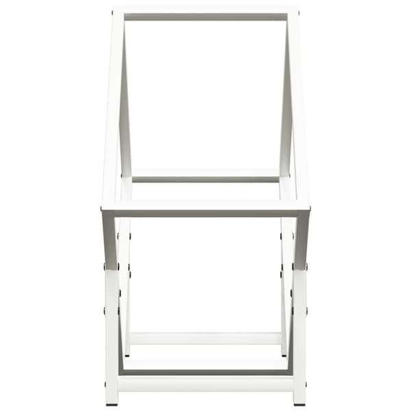 vidaXL Vedstativ hvit 50x25x50 cm kaldvalset stål