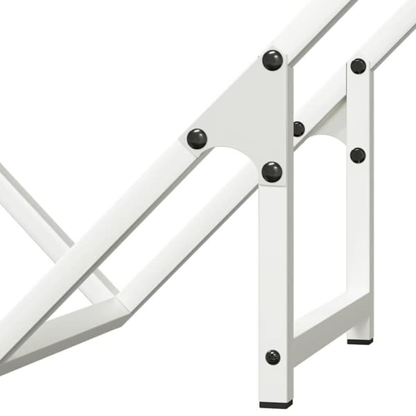 vidaXL Vedstativ hvit 50x25x50 cm kaldvalset stål