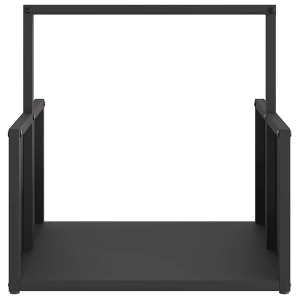 vidaXL Vedstativ svart 40x40x40 cm kaldvalset stål