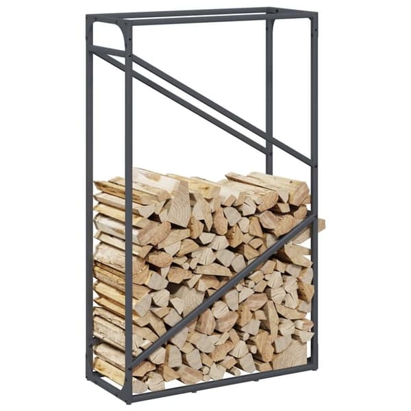 vidaXL Polttopuut antrasiitti 60x25x100 cm Kylmävalssattu teräs