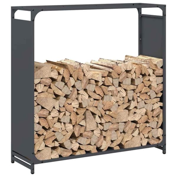 vidaXL Polttopuut Antrasiitti 90x28x90 cm Kylmävalssattu teräs